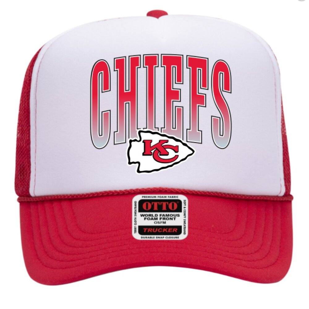 NEW - 2 Pack Kansas City Chiefs Hat - High Profile Trucker Hat